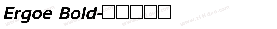 Ergoe Bold字体转换